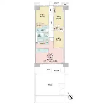 ■66.12m2　専用庭付き住戸