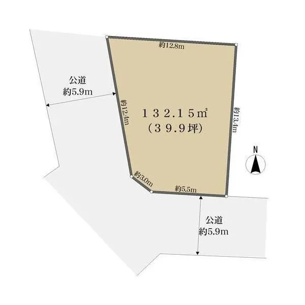 高槻市藤の里町 対象不動産は１号地です。