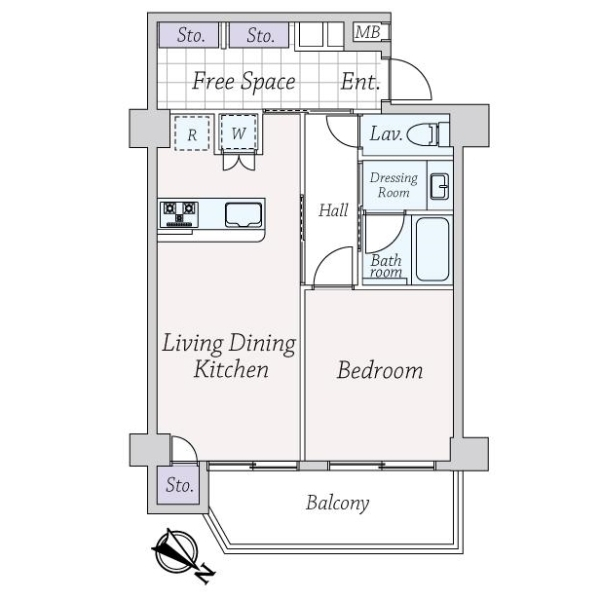 シャンボール弦巻 間取図