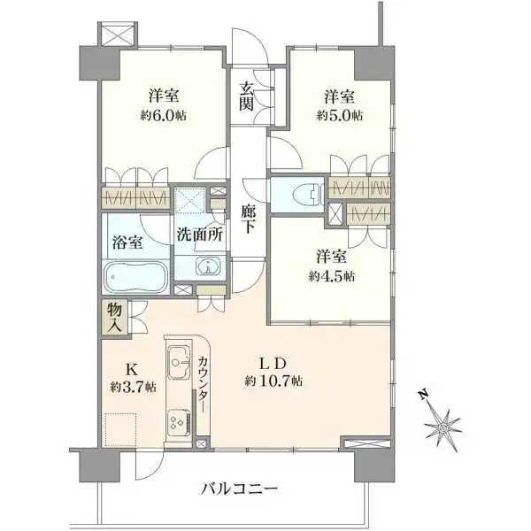 クレヴィア調布国領ＲＥＳＩＤＥＮＣＥ 間取図