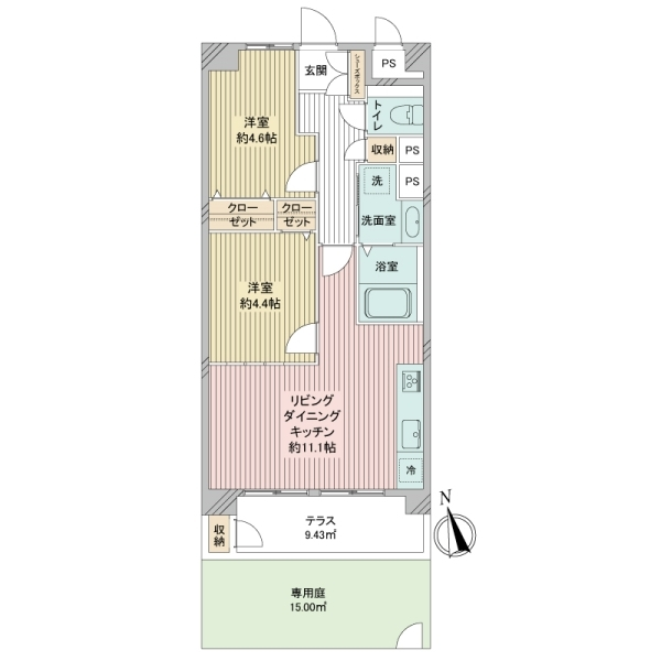東建第２上町マンション 間取図