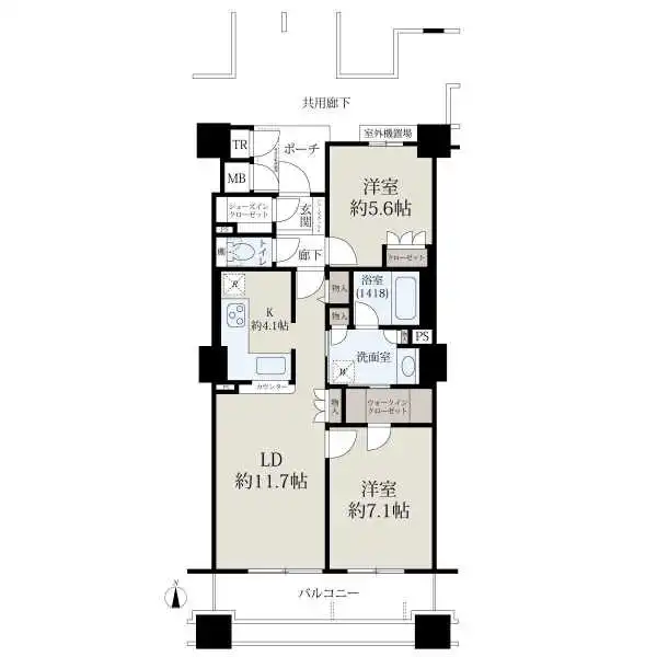 ローレルコート放出 間取図