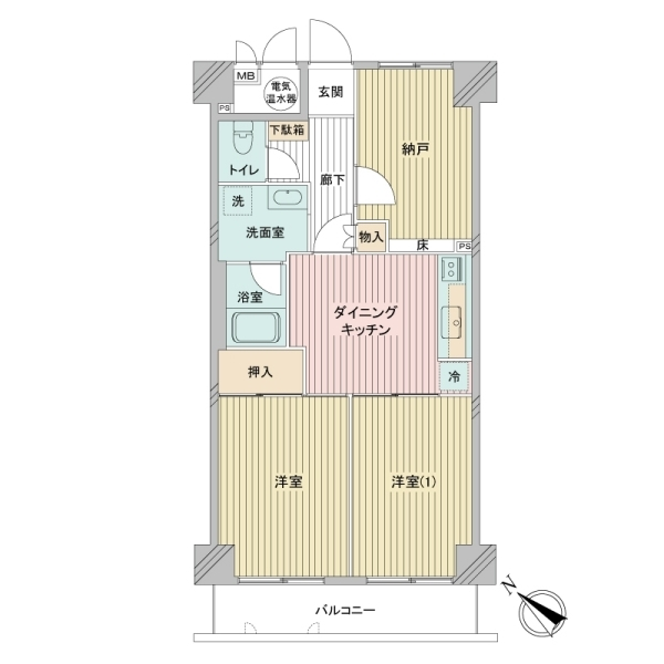 日商岩井日本橋浜町マンション 間取図