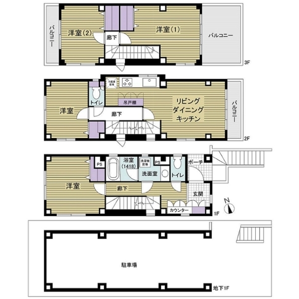 新宿区西早稲田１丁目 間取図