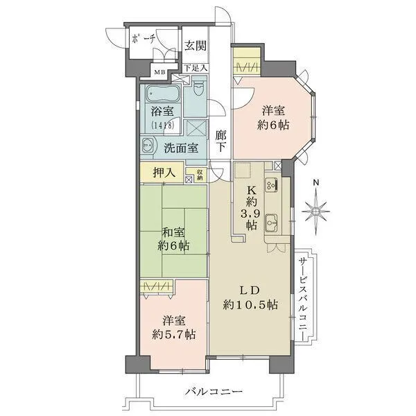 レジオン平野 間取図