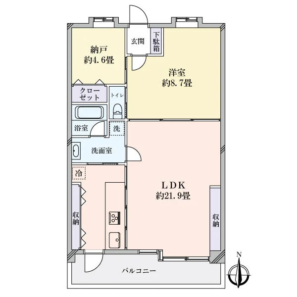 エンゼルブレッサ上町楠木通り 間取図
