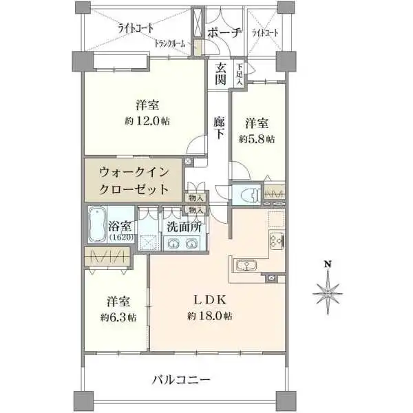 クリオ藤沢善行８番館 間取図
