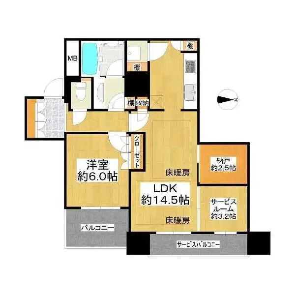 レジデンスタワー上本町 間取図