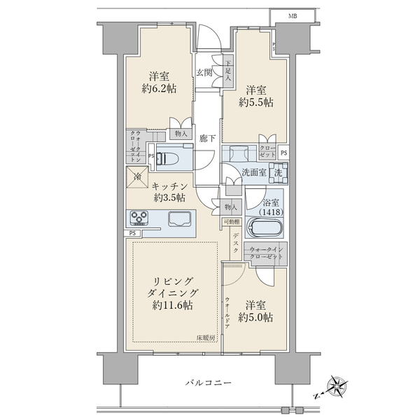 ブリリアシティ西早稲田 間取図
