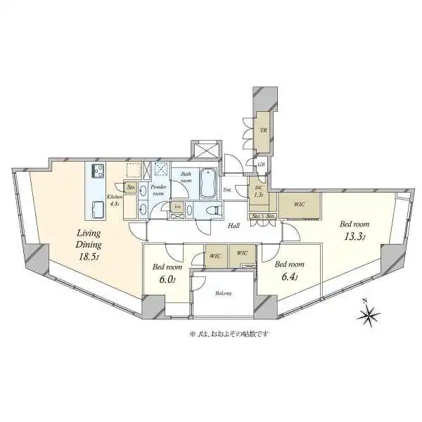 ザ・パークハウスグラン三番町２６ 間取図