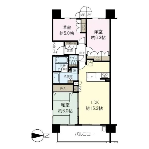 レスタージュ四条烏丸・ラティス 間取り図