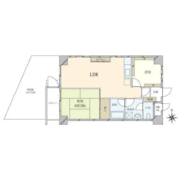 トーア立石マンションＢ棟 間取図