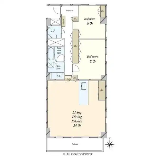 広尾マンション 間取図