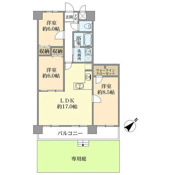 朝日プラザ六甲I 間取図