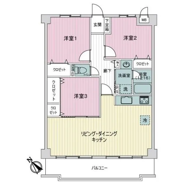 ライオンズマンション山科御陵 間取図