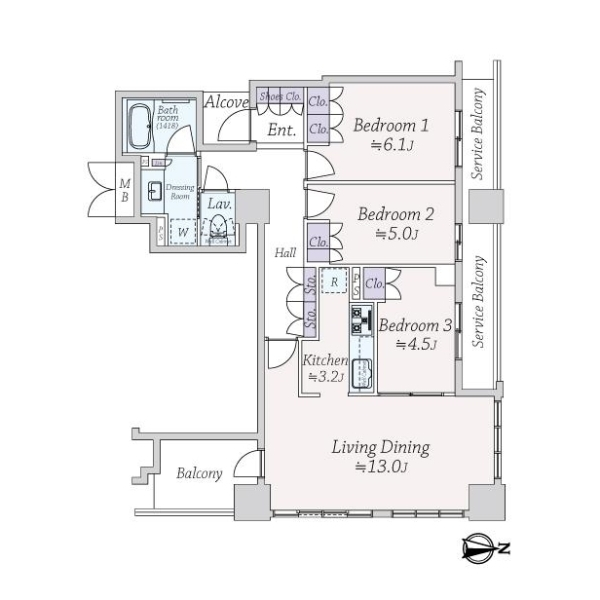 クラッシィタワー南船場 間取図