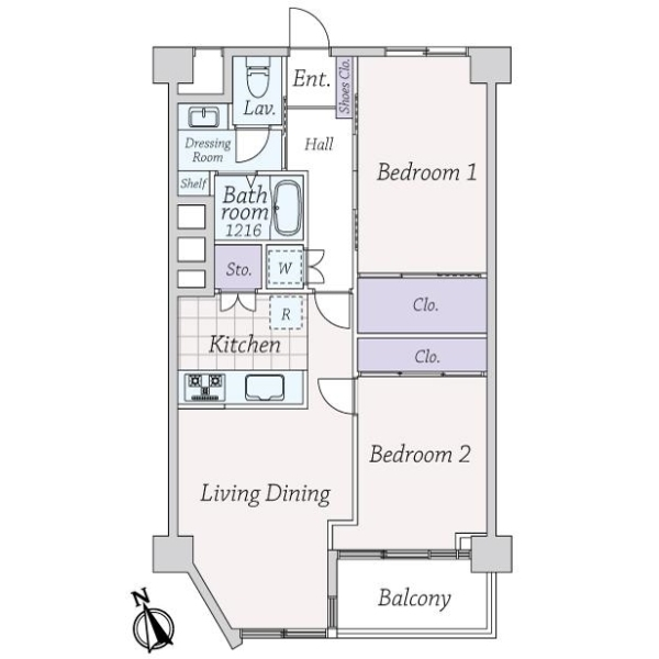 まんしょん中目黒 間取図