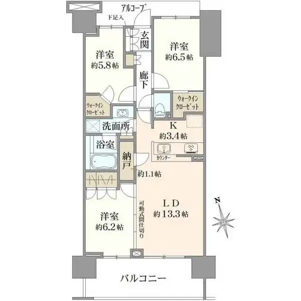 オーベルグランディオ千住大橋 間取図
