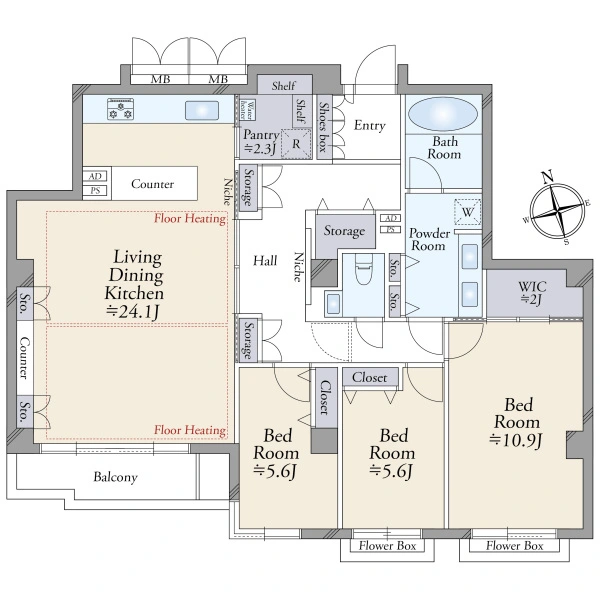 代々木パーク・マンション 間取図