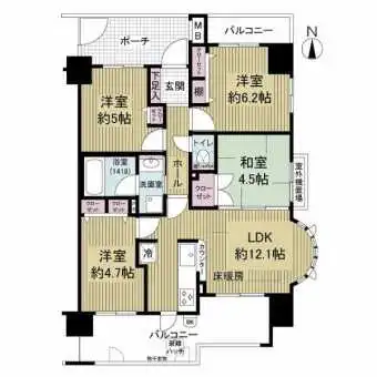 価格3380万円、専有面積68.83m2、間取り4LDK