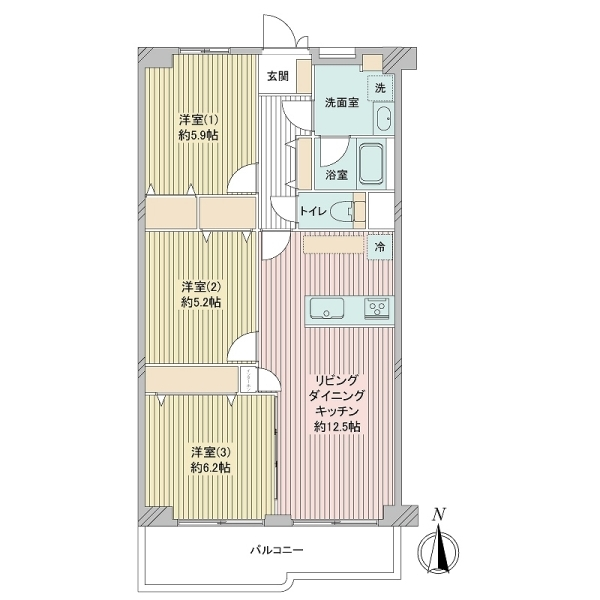 大島スカイハイツ 間取図