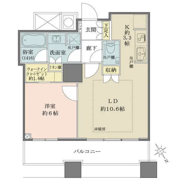 ザ・パークハウス西新宿タワー60 間取図