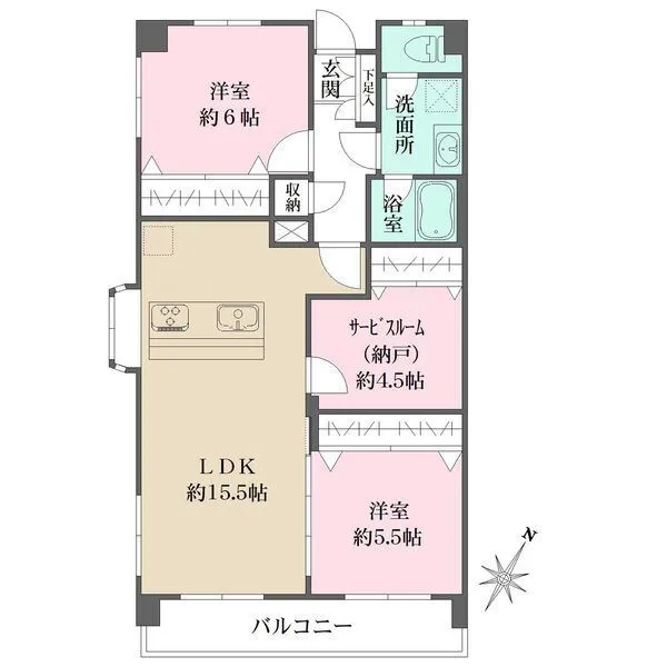 方南町ローヤルコーポ 間取図