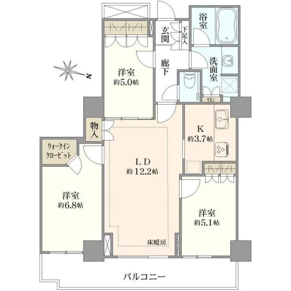 プラウドタワー船橋 間取図