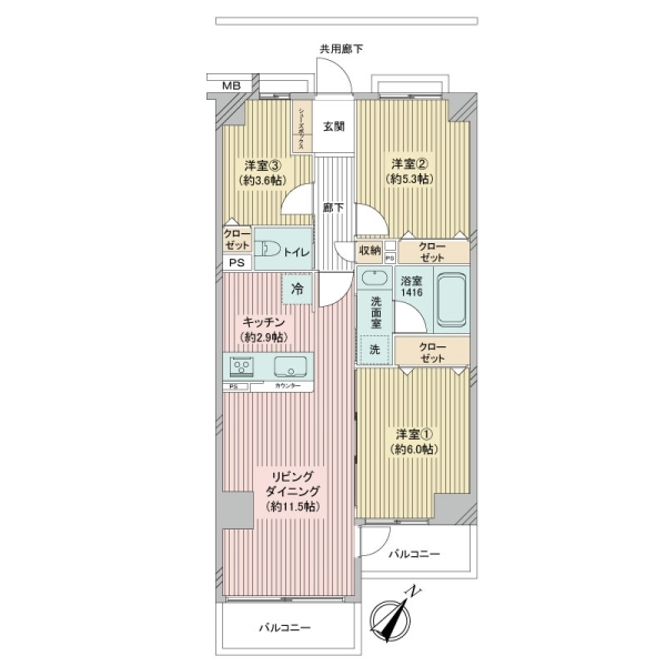 クレストヒルズ青葉台 間取図