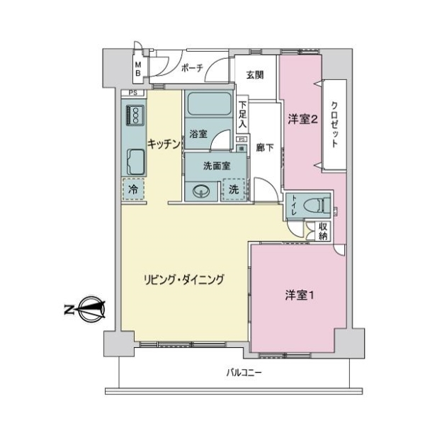 ベルシャトゥ御所南堺町 間取図