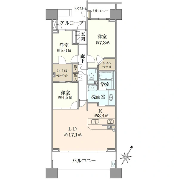 東京テラスＥ棟 間取図