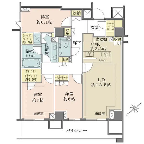 ザ・パークハウス高輪フォート 間取図