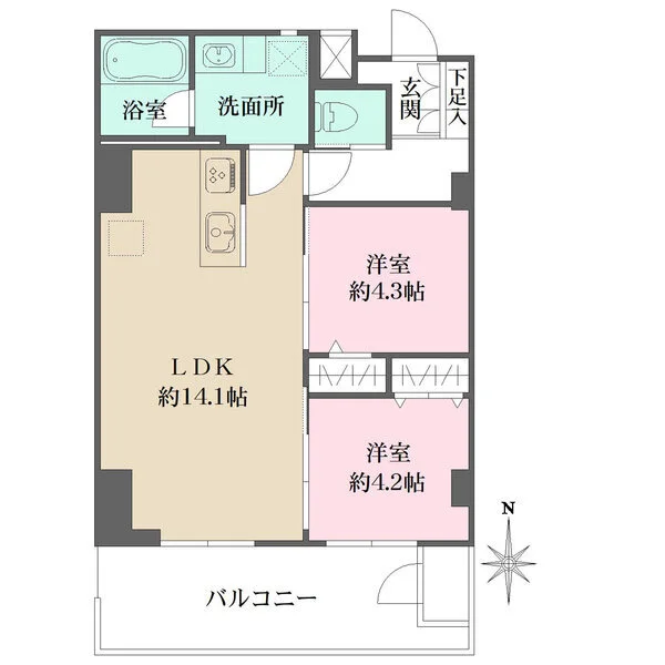西荻コーポ 間取図