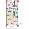 パークシティ高田馬場 各お部屋への収納とウォークインクロゼット付きのためお荷物が多くても安心の間取り。