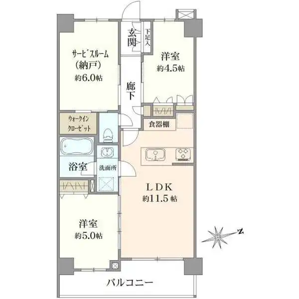 ファインスクエア府中緑町 間取図