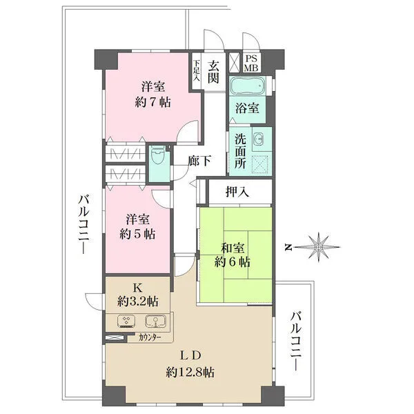 サンマンションアトレ東向日 間取図
