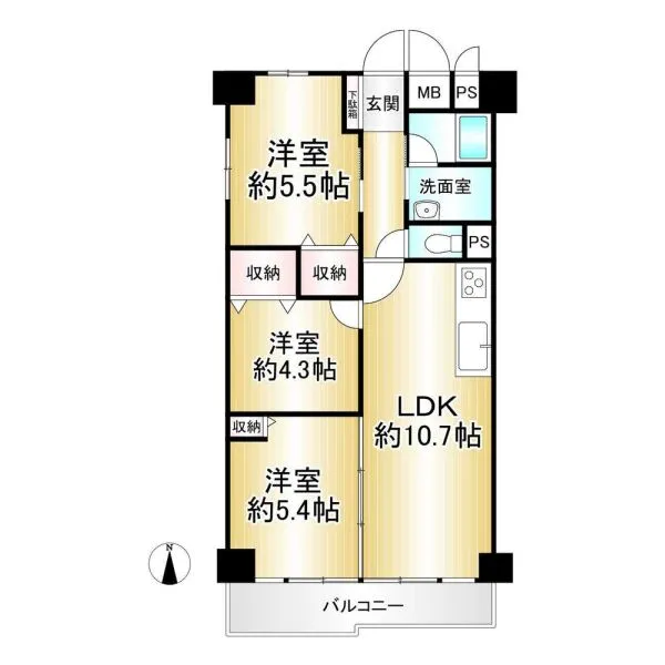西道頓堀コーポ 間取図