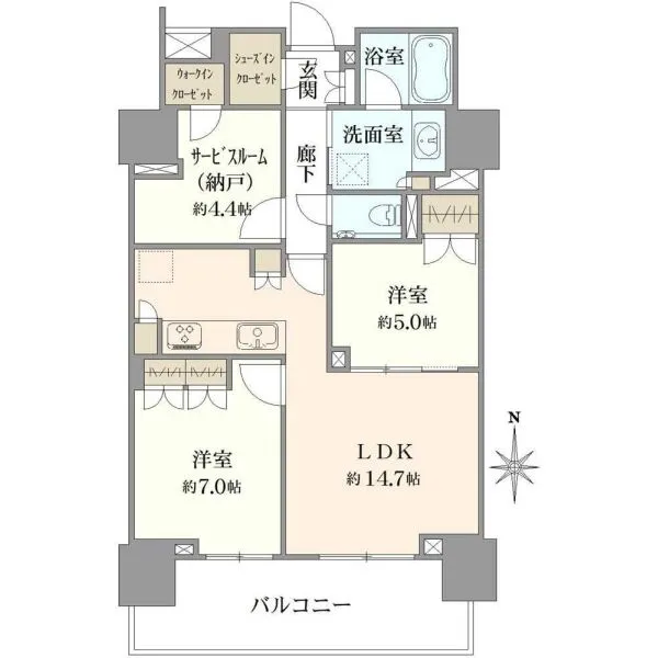 プラウドタワー木場公園 間取図