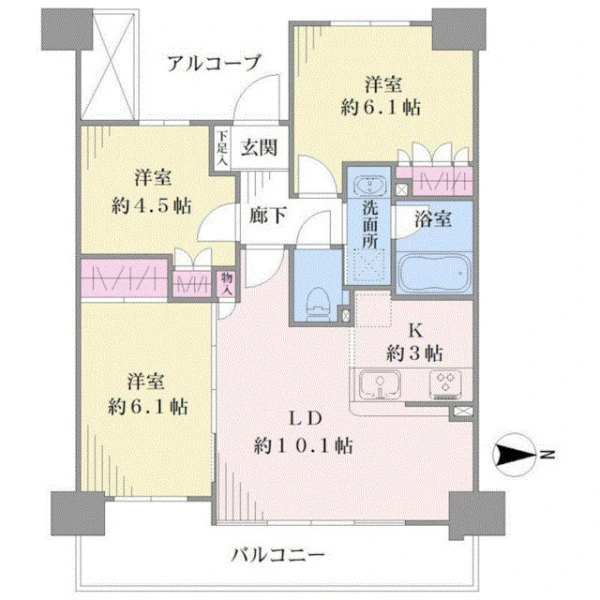 デイパーク横濱綱島 間取図