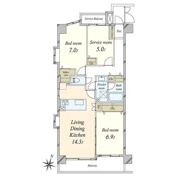 ヒルズ武蔵小杉 間取図