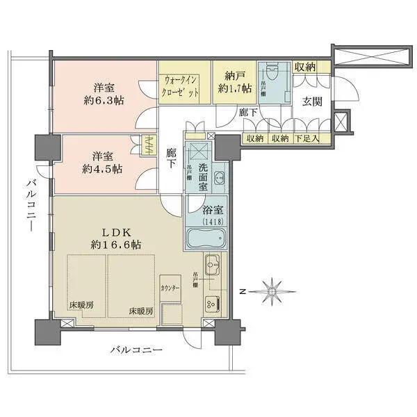 パークハウス　ワンズタワー 間取図