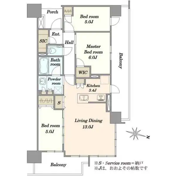 プラウドタワー川口 間取図