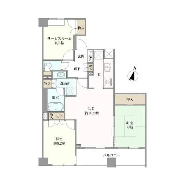 東急ドエル・アルス大島 間取図