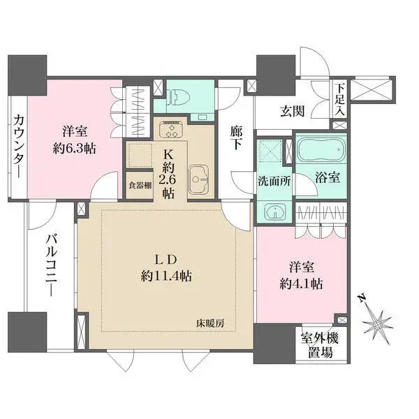 サンクタス神楽坂 間取図