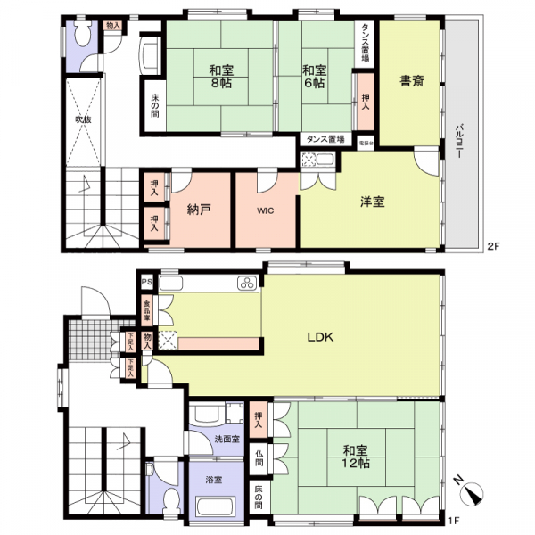 名古屋市名東区よもぎ台３丁目 間取図
