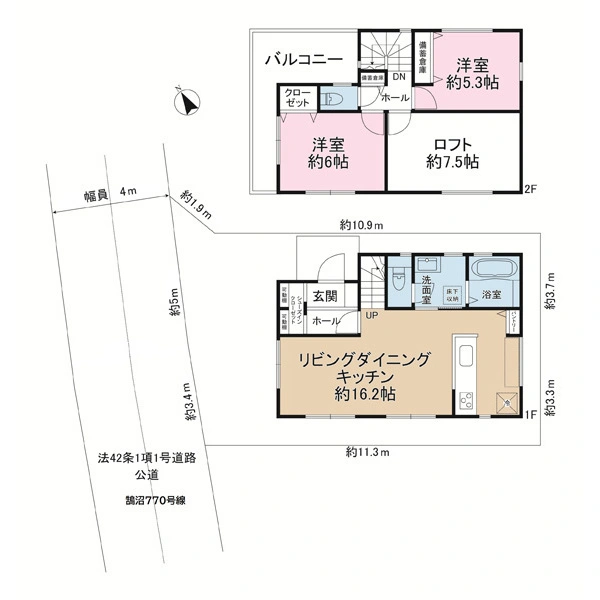 藤沢市鵠沼海岸５丁目 間取図