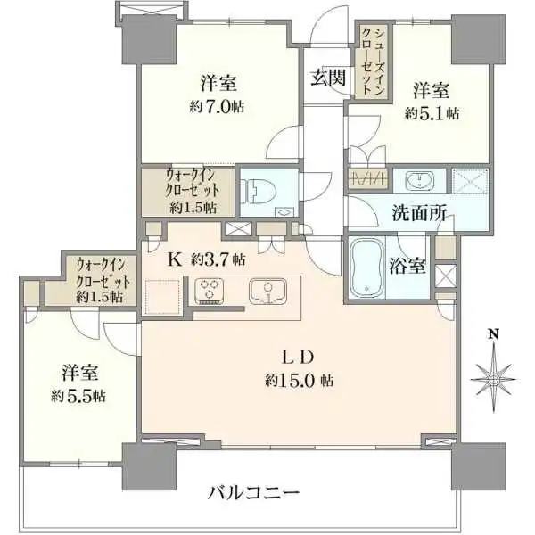 幕張ベイパーク　スカイグランドタワー 間取図