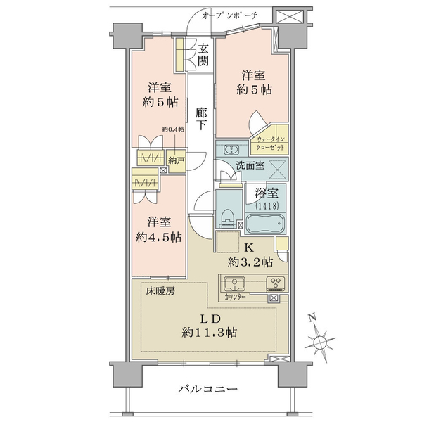 ブリリアシティ石神井台 間取図