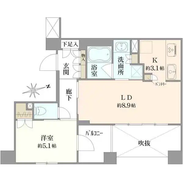 レーベン清水五条 間取図