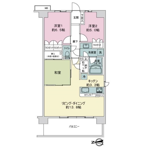 レーベン和光ソラレア 間取図